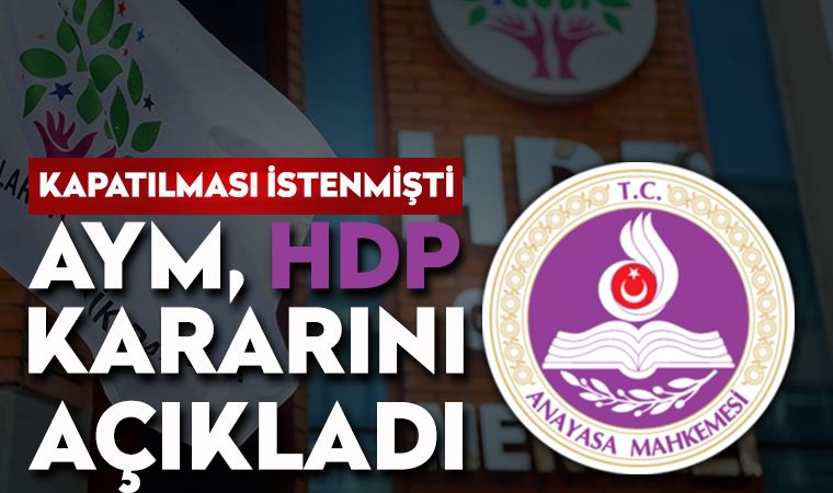 AYM’den ‘HDP’ kararı